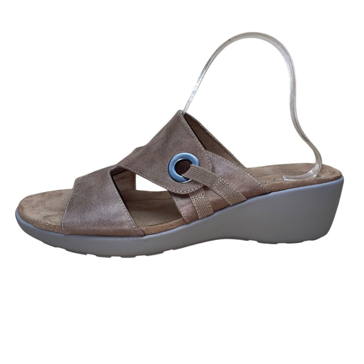 Easy Spirit Women’s Brown Cushioned Footbed Kaitrin Wedge Sandals Size 10M