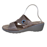 Easy Spirit Women’s Brown Cushioned Footbed Kaitrin Wedge Sandals Size 10M