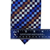 Jos A Bank Mens Multicolor 100% Silk Hand Sewn Checkerboard Pattern Necktie OS