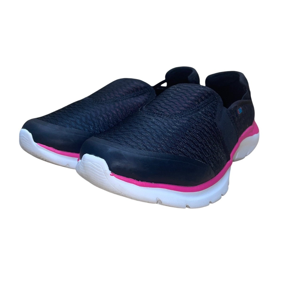 Easy Spirit Women’s Black & Pink e360 Slip-On Walking Myles Shoes Size 11