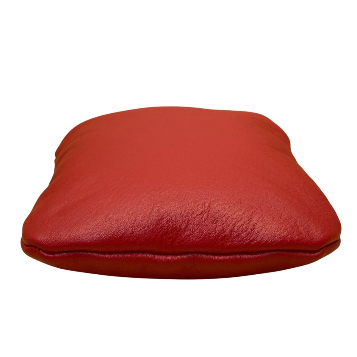 Budd Leather Women’s Red Leather Gold-Tone Clasp Closure Eyeglasses Purse