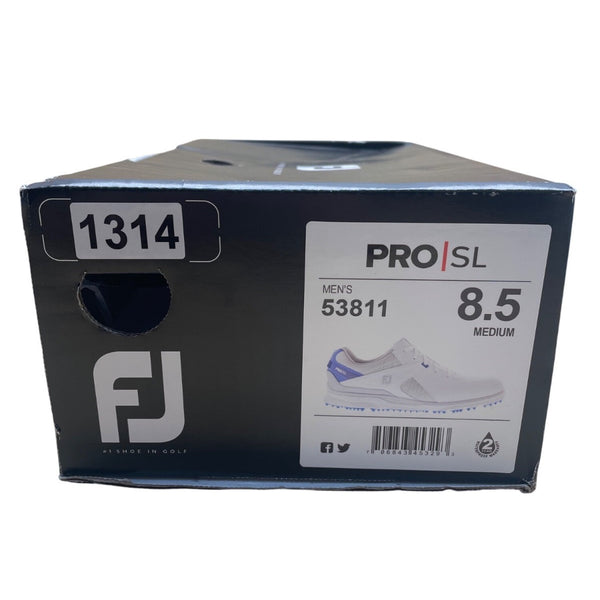 FootJoy Men’s White & Gray Premium Grip Pro SL Spikeless Golf Shoes Size 8.5M