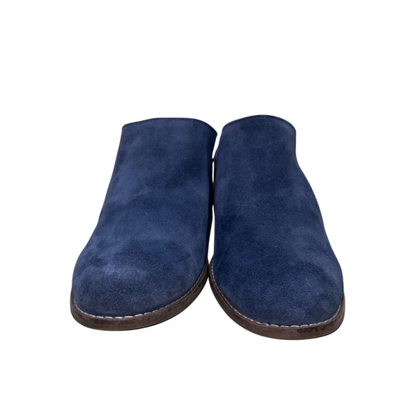Toms Women’s Navy Suede With Block Heel Slip-On Mule Shoes Size 7.5