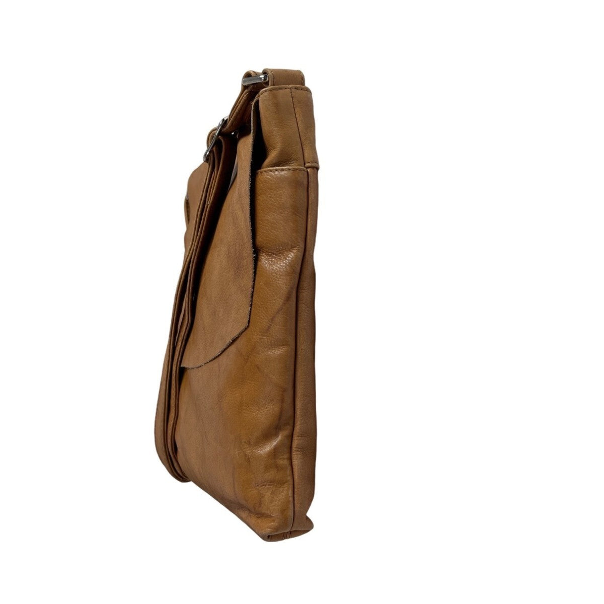 Ili New York Women's Brown Genuine Leather Adjustable Canada Crossbody Bag Sz S
