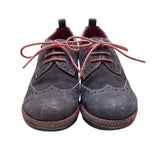 Jambu Women’s Brown Leather With Brogue Design Lace-Up Sport Wedge Boots Size 6M