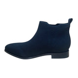 Vivaia Women’s Black Woven RPET Slip In Ankle Low Heel Booties Size 39.5
