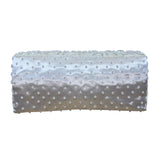 Vintage Handmade Women’s White Satin Beaded Clutch