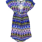 Becca By Rebecca Virtue Womens Multi-Color V-Neck Kaftan Cover-Up Size M-L