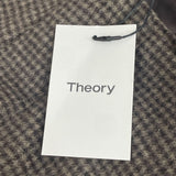 Theory Womens Brown Houndstooth Wool Pants Size 8 New