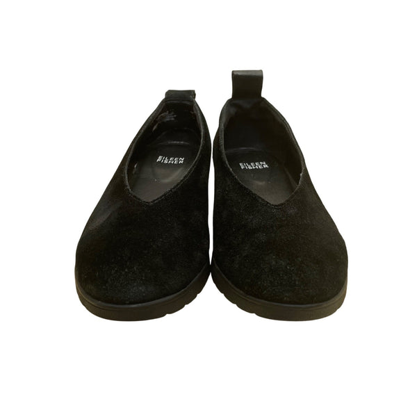 Eileen Fisher Women’s Black Suede Slip-On Wedge Shoes Size 6.5