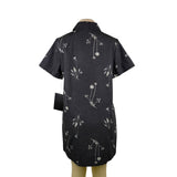 Tuckernuck Womens Black Cotton Meadow Rue Marley Short Sleeve Dress Size L