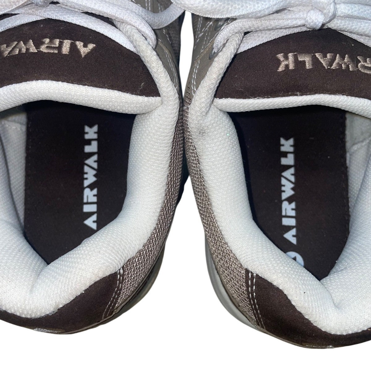 Airwalk Men’s Brown & Gray Leather Lace-Up Casual Skate Sneakers Size 11