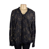 Stizzoli Women’s Black & Gold Lana/Poliamm/Polyester Sweater & Shirt Set