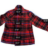 Woolrich Womens Red & Black Plaid Peacoat Double Breasted Jacket Size L