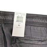 Calvin Klein Womens Gray Stretch Relaxed Fit Pants With Elastic Waist Size XL