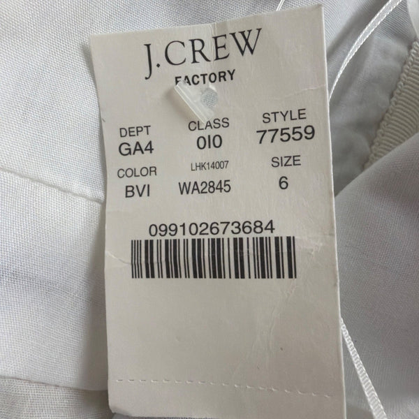J. Crew Womens Blue & Yellow Floral Cotton Strapless Dress Summer Party Size 6