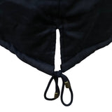 Boohoo Women's Black Faux Fur Hooded Parka Jacket Full-Zip Drawstring Waist Sz 4