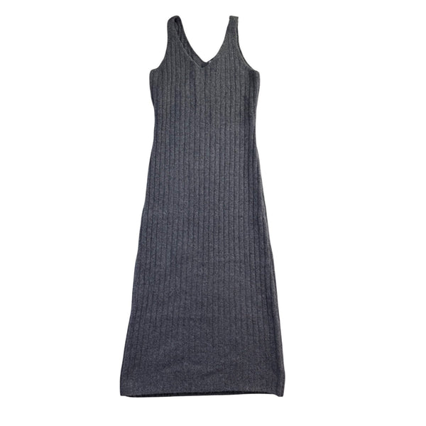 Crescent Womens Gray Ribbed Tank Maxi Dress Size M
