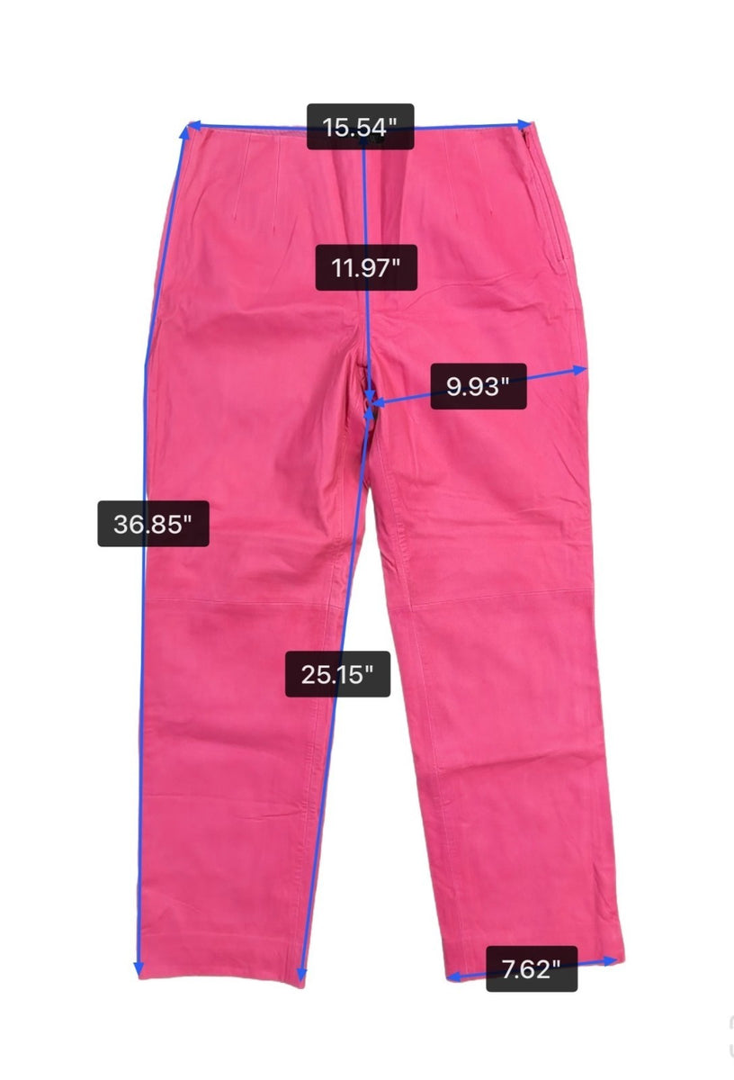 J.Crew Womens Pink Leather Pants Modern Slim Fit Stylish High-Quality Size 6