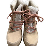 Sorel Women’s Leather Lace Boots Faux Fur Sz 11