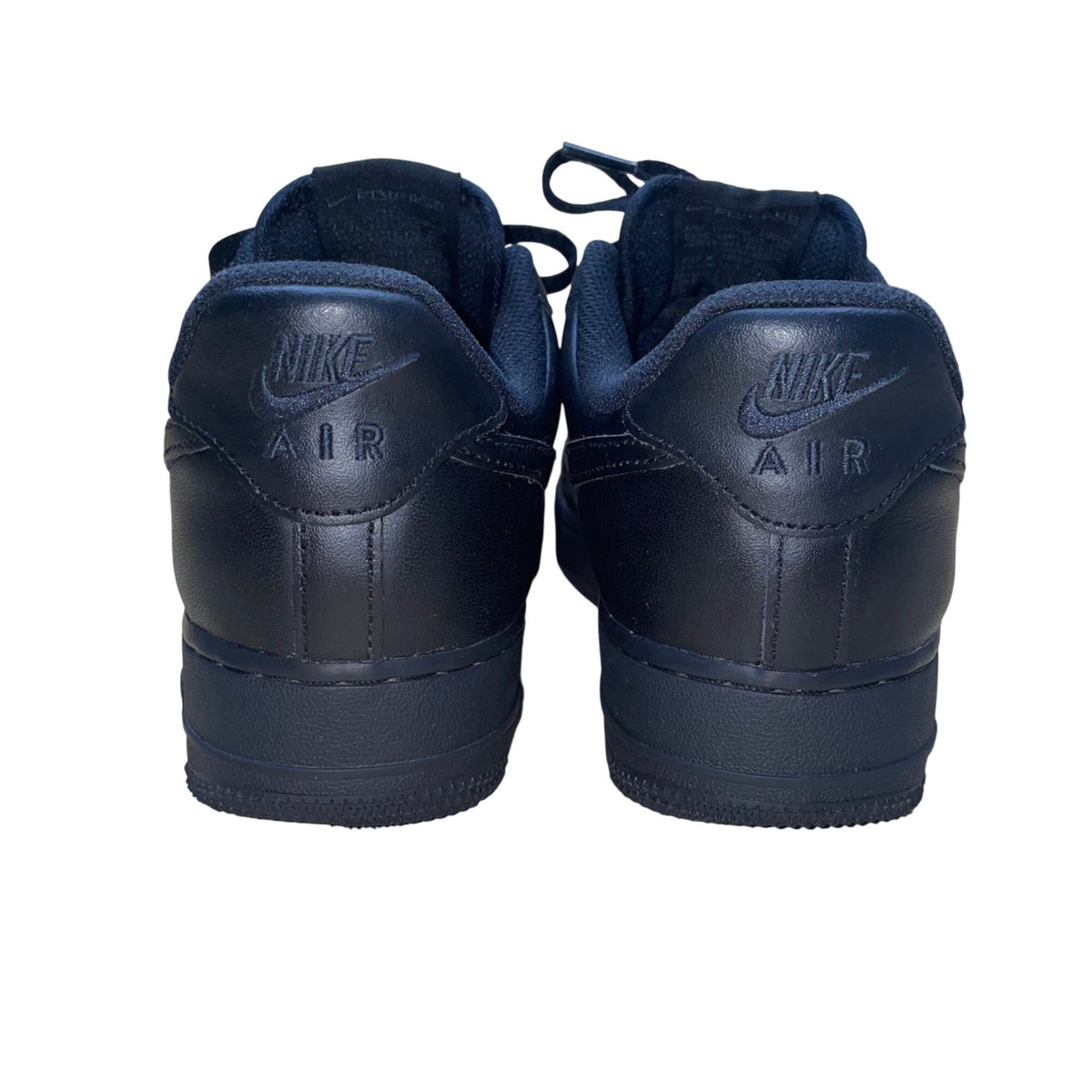 Nike Men’s Triple Black Leather Lace-Up Flyease Air Force 1 Sneakers Size 6