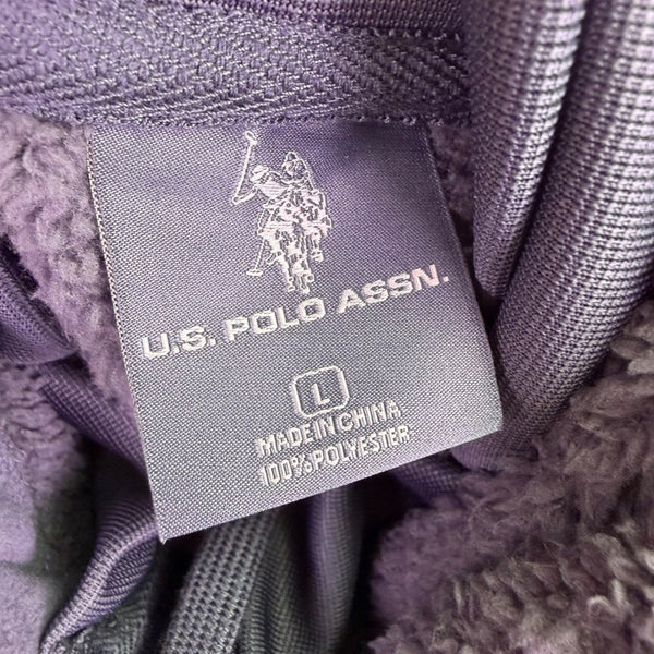 U.S. Polo Assn. Mens Navy Full-Zip Hoodie With Logo Embroidery Size L
