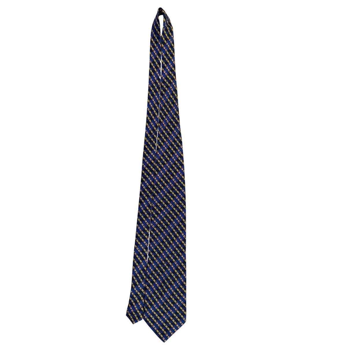 Bettini Mens Multicolor Silk Tie Patterned Made In Italy