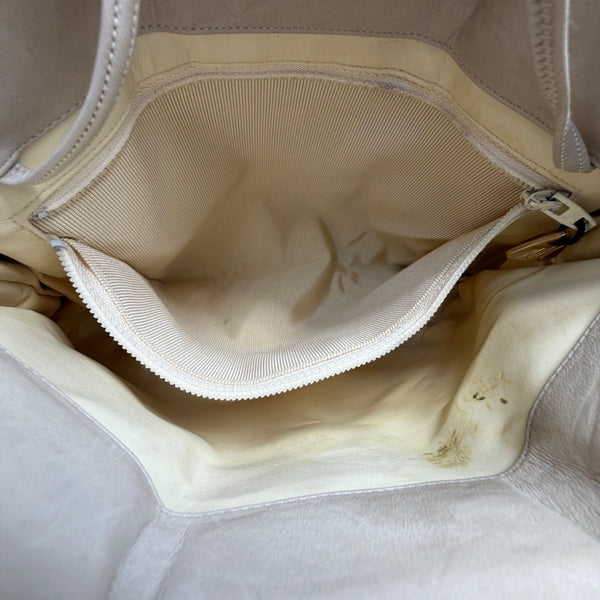 Morris Moskowitz Women’s Gray Leather Vintage Style Crossbody Handbag