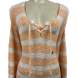G.H Bass & Co. Women’s Peach and White Sweater  Sz XL NWT