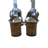 Naturalizer Women’s White With Buckle Straps Cork-Heel Kaylee Sandals Size 7.5M
