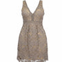 Romeo & Juliet Couture Womens Beige Crochet Lace Sleeveless Dress Size M