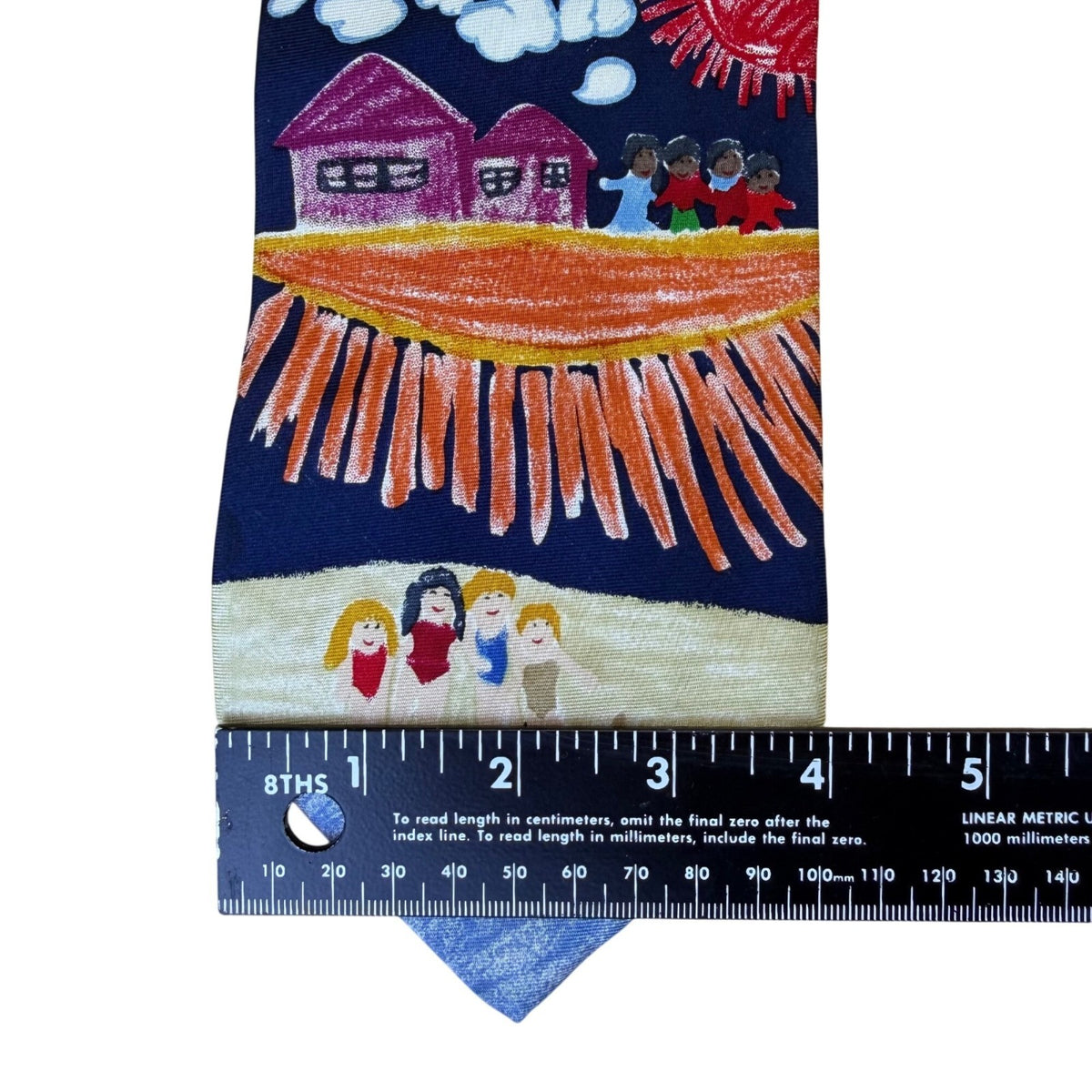 Save The Children Mens Multi-Color 100% Silk Art Tie By Mary Age 9