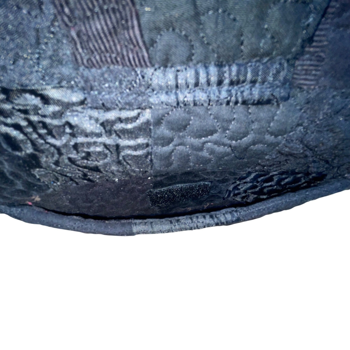 Donna Sharp Women’s Black Quilted Patchwork Double Straps Snap Closure Tote Bag