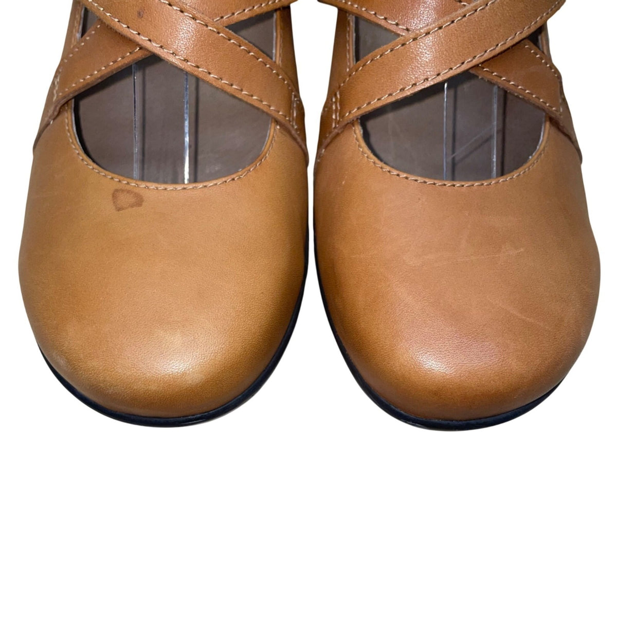 Sanita Women’s Butterscotch Leather Strapped Platform Neve Clogs Size 8.5/9US