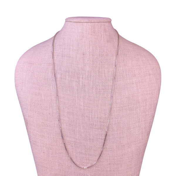 Milor Womens Silver Tone 925 Sterling Silver Italian Box Chain Necklace