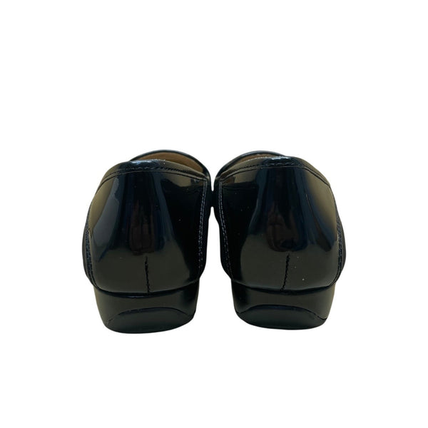 Kelly & Katie Women’s Black Fabric With Patent Trim Slip-On Danic Loafer Size 7M