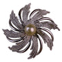 Sarah Coventry Womens Silver Tone Metal Faux Pearl Floral Brooch 1960s Vintage