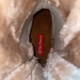 Hot Tomato Women’s Brown Faux Suede & Fur Joanna Back Bow Winter Boots Size 10M