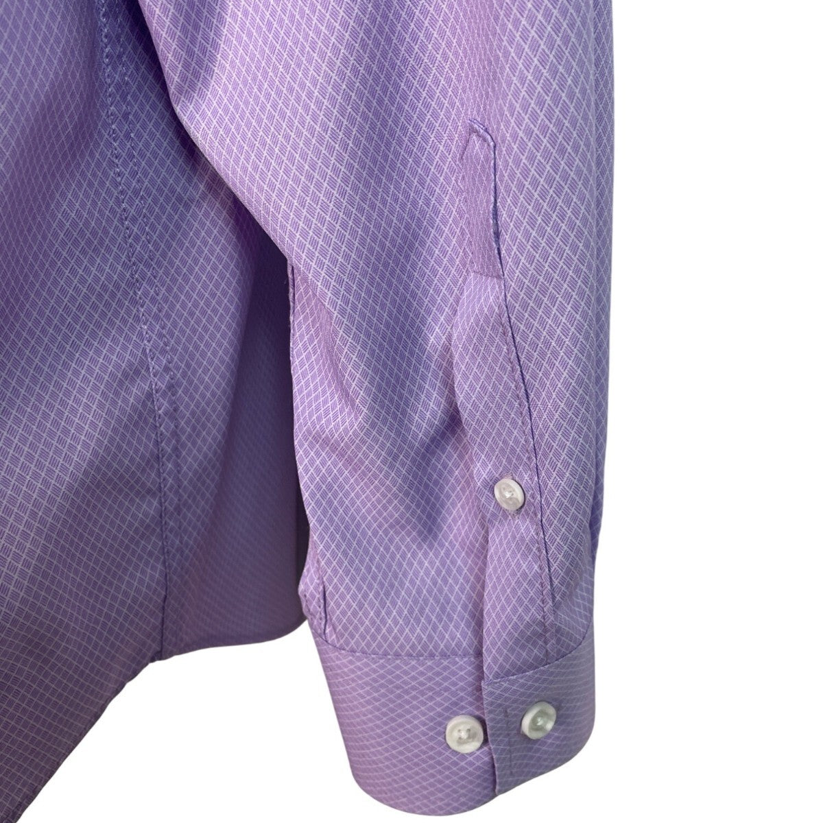 Con.Struct Mens Lavender Button-Up Long Sleeve Shirt Diamond Pattern Size XL