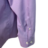 Con.Struct Mens Lavender Button-Up Long Sleeve Shirt Diamond Pattern Size XL