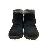 Khombu Women’s Black Faux Fur-Lined & Faux Leather Winter Snow Boots Size 8M