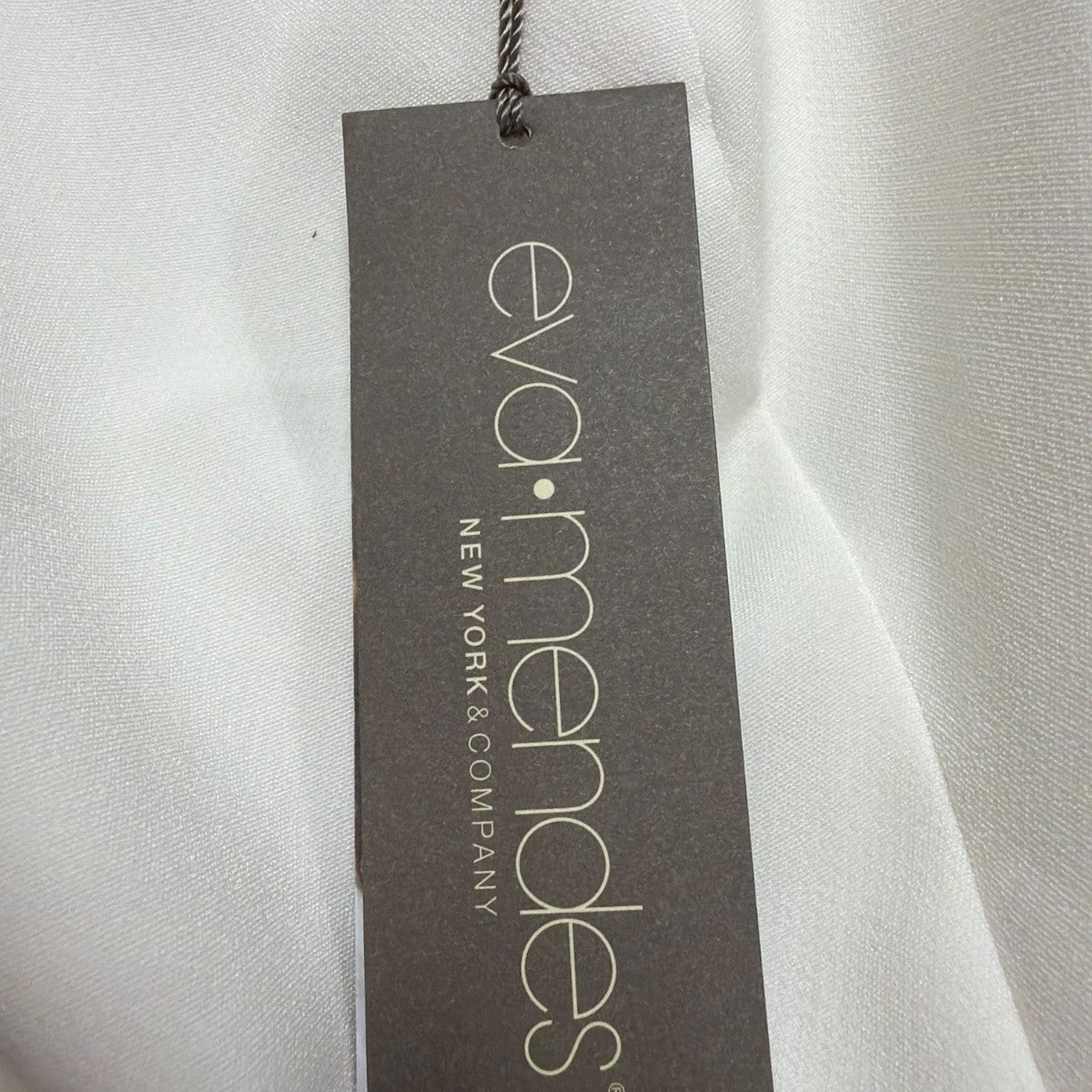 Eva Mendes Women’s White & Yellow Strapless Peplum Dress Petite Sz 0
