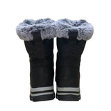 Hobibear Women’s Black & White Faux Fur Insulated Lace-Up Winter Boots Sz 6