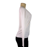 La Vila Milano Womens Eggshell Knit Sweater Bow Detail Long Sleeves Sz XS