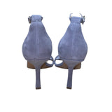 Vince Camuto Women’s Gray Suede Buckle Ankle Strap Kitten Heeled Sandals Size 7M