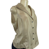 Jones New York Collection Womens Beige Sleeveless Blouse Size 10 - New