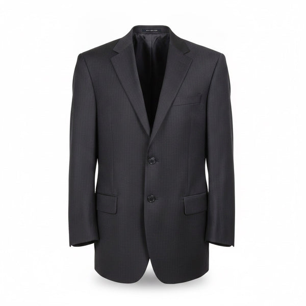 Dockers Mens Black Two-Button Suit Jacket Classy Office Ready Blazer 42R