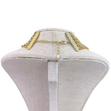 Cara N.Y. Womens Multicolor Fabric & Gold Tone Six-Strand Statement Necklace