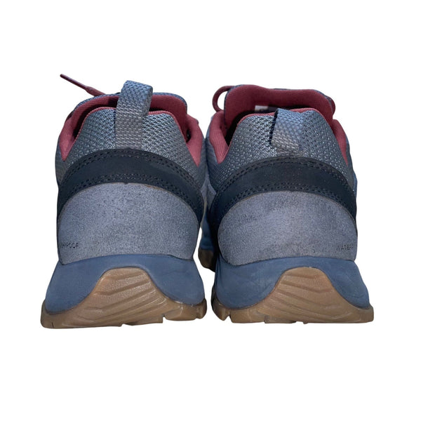 Columbia Women’s Gray & Red Mesh Redmond 3 Waterproof Hiking Shoes Size 8