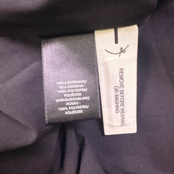 Ann Taylor Womens Navy Long Sleeve Midi Dress Zipper Waist Accents Size 6